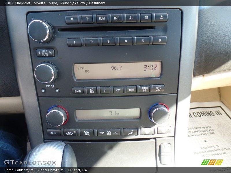 Velocity Yellow / Cashmere 2007 Chevrolet Corvette Coupe