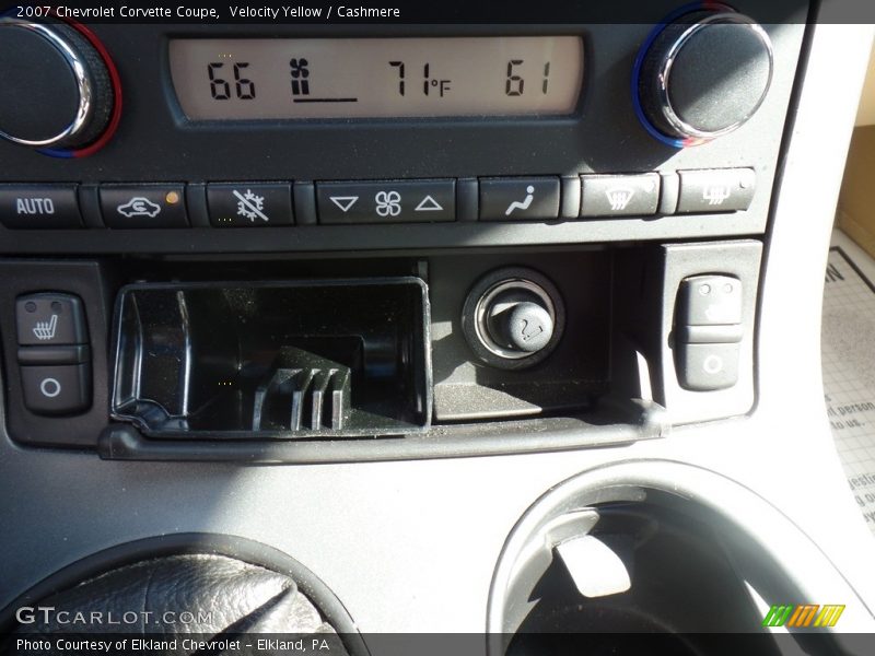 Velocity Yellow / Cashmere 2007 Chevrolet Corvette Coupe