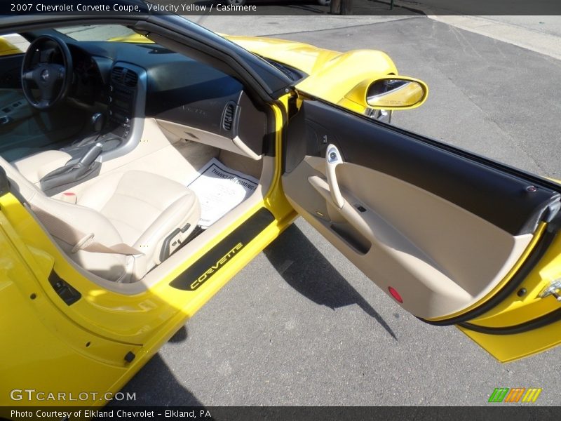 Velocity Yellow / Cashmere 2007 Chevrolet Corvette Coupe