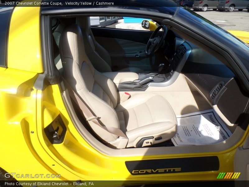Velocity Yellow / Cashmere 2007 Chevrolet Corvette Coupe