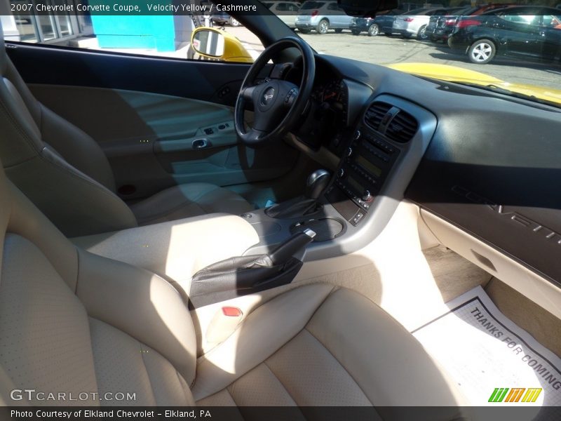 Velocity Yellow / Cashmere 2007 Chevrolet Corvette Coupe