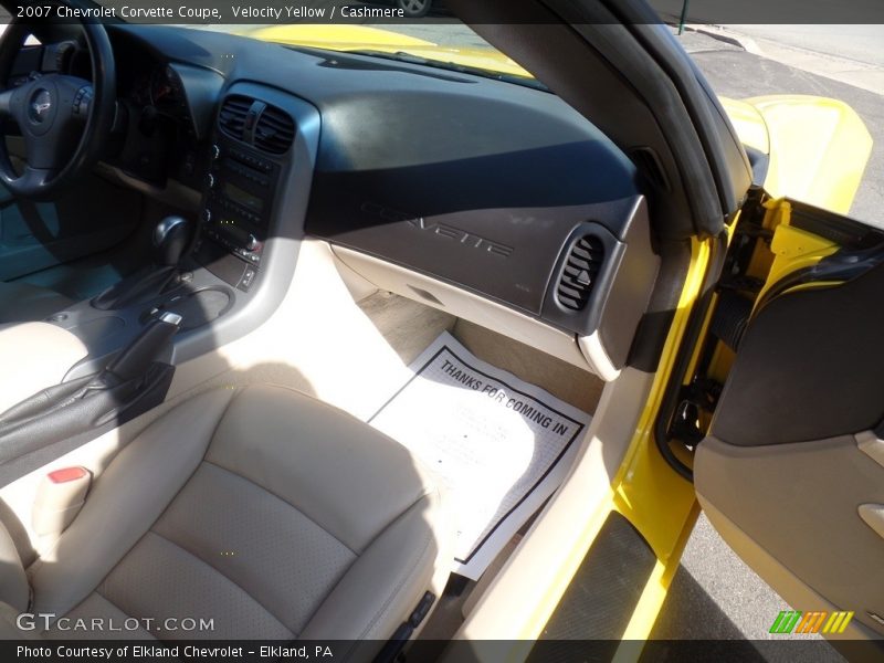 Velocity Yellow / Cashmere 2007 Chevrolet Corvette Coupe