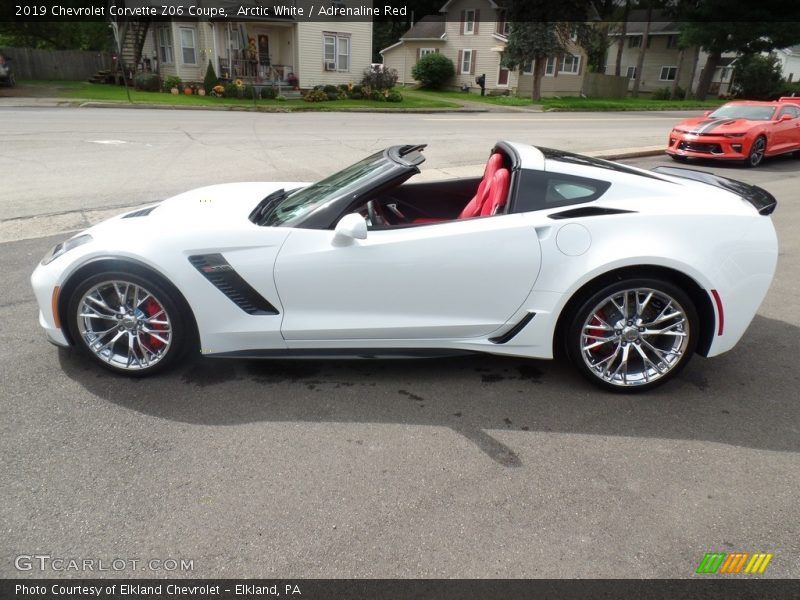 Arctic White / Adrenaline Red 2019 Chevrolet Corvette Z06 Coupe