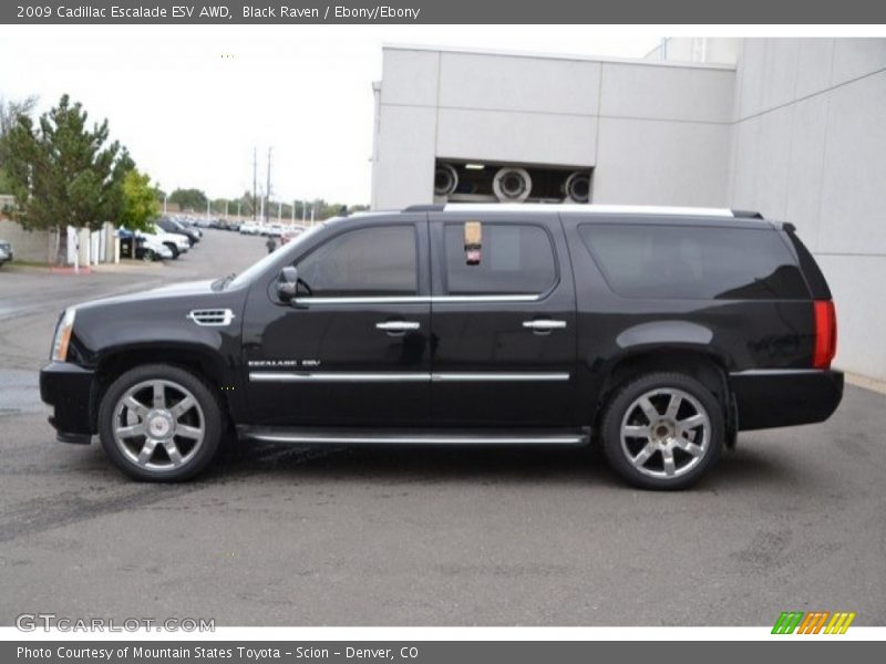 Black Raven / Ebony/Ebony 2009 Cadillac Escalade ESV AWD