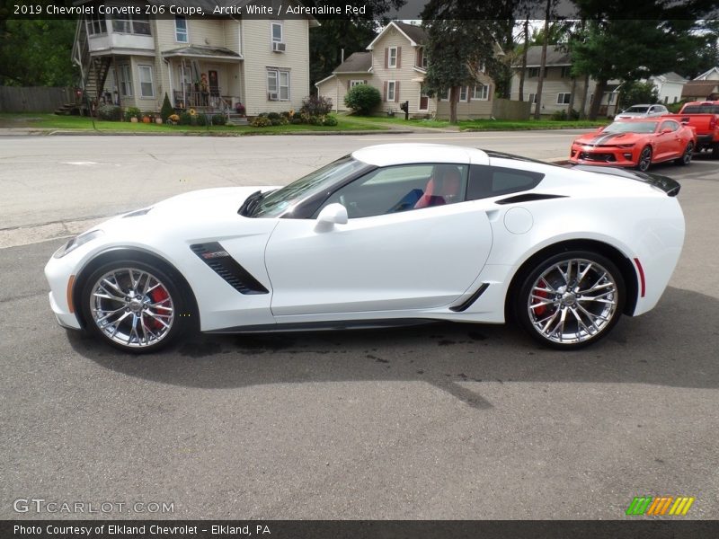 Arctic White / Adrenaline Red 2019 Chevrolet Corvette Z06 Coupe