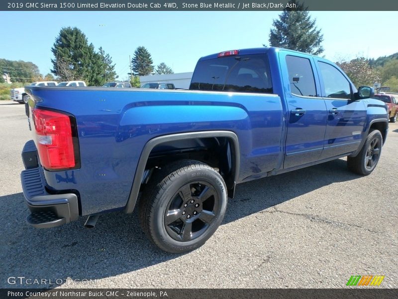 Stone Blue Metallic / Jet Black/Dark Ash 2019 GMC Sierra 1500 Limited Elevation Double Cab 4WD