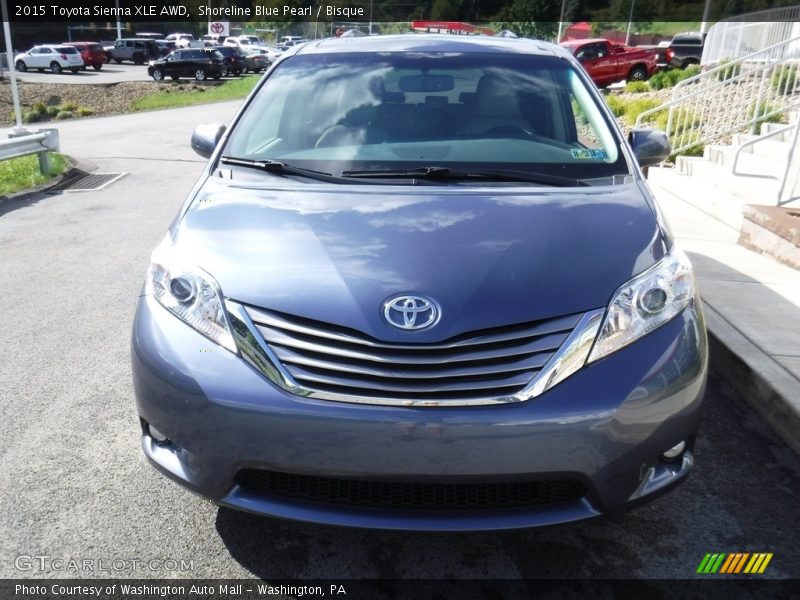 Shoreline Blue Pearl / Bisque 2015 Toyota Sienna XLE AWD