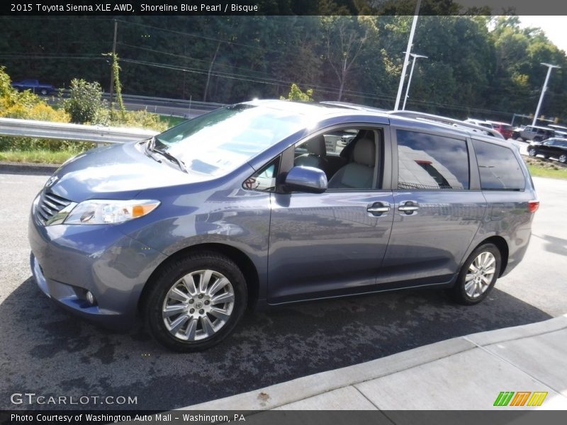 Shoreline Blue Pearl / Bisque 2015 Toyota Sienna XLE AWD