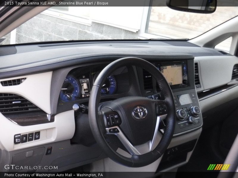 Shoreline Blue Pearl / Bisque 2015 Toyota Sienna XLE AWD