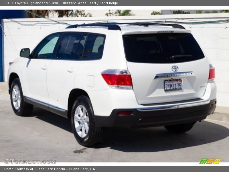 Blizzard White Pearl / Sand Beige 2013 Toyota Highlander V6 4WD