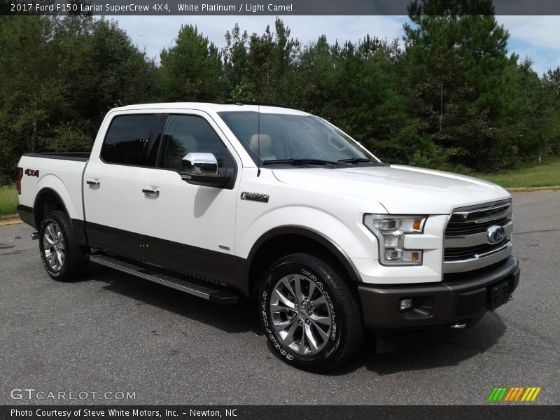 White Platinum / Light Camel 2017 Ford F150 Lariat SuperCrew 4X4