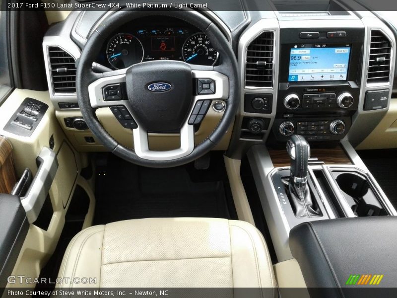 White Platinum / Light Camel 2017 Ford F150 Lariat SuperCrew 4X4