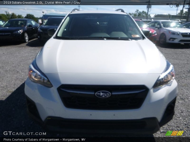 Crystal White Pearl / Gray 2019 Subaru Crosstrek 2.0i