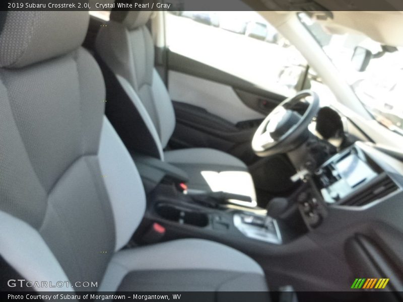 Crystal White Pearl / Gray 2019 Subaru Crosstrek 2.0i