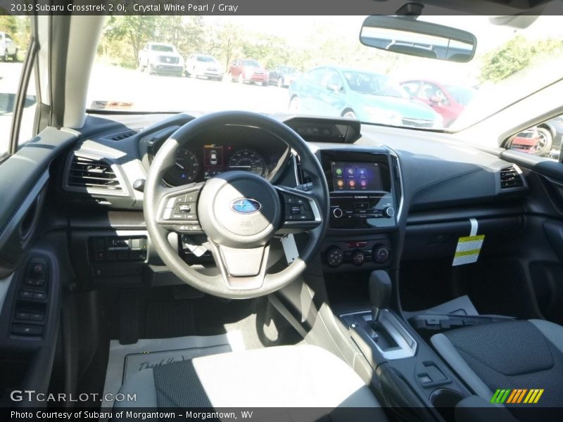 Crystal White Pearl / Gray 2019 Subaru Crosstrek 2.0i