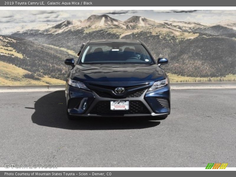 Galactic Aqua Mica / Black 2019 Toyota Camry LE