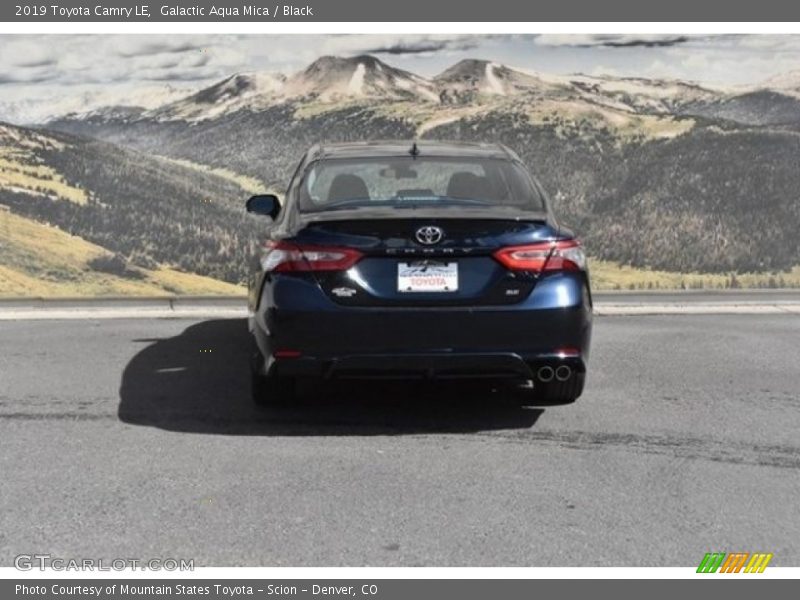 Galactic Aqua Mica / Black 2019 Toyota Camry LE