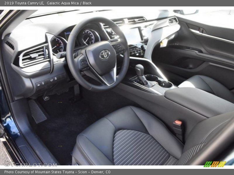 Galactic Aqua Mica / Black 2019 Toyota Camry LE