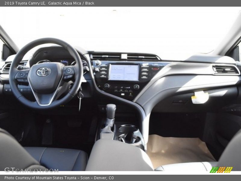Galactic Aqua Mica / Black 2019 Toyota Camry LE