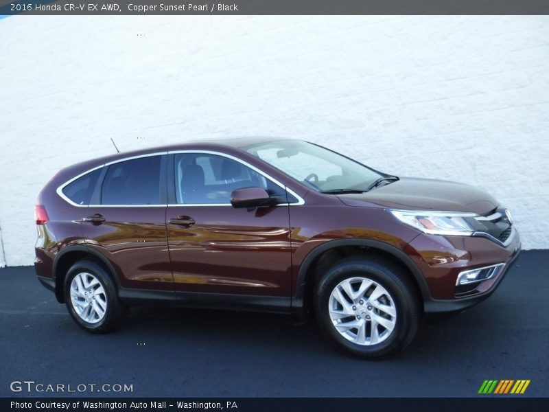 Copper Sunset Pearl / Black 2016 Honda CR-V EX AWD
