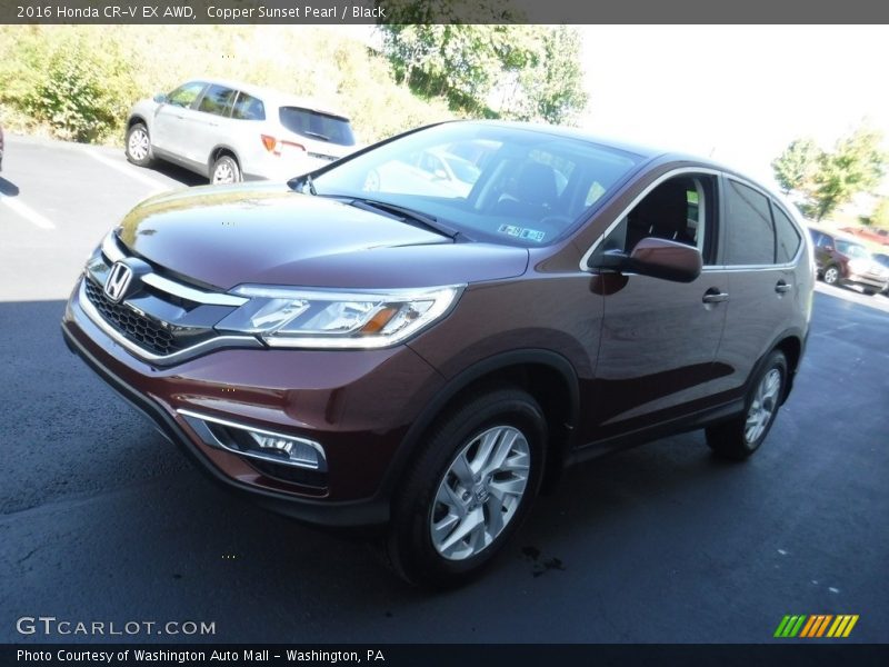 Copper Sunset Pearl / Black 2016 Honda CR-V EX AWD