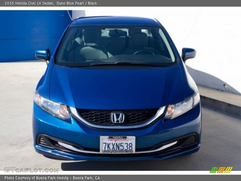 Dyno Blue Pearl / Black 2015 Honda Civic LX Sedan