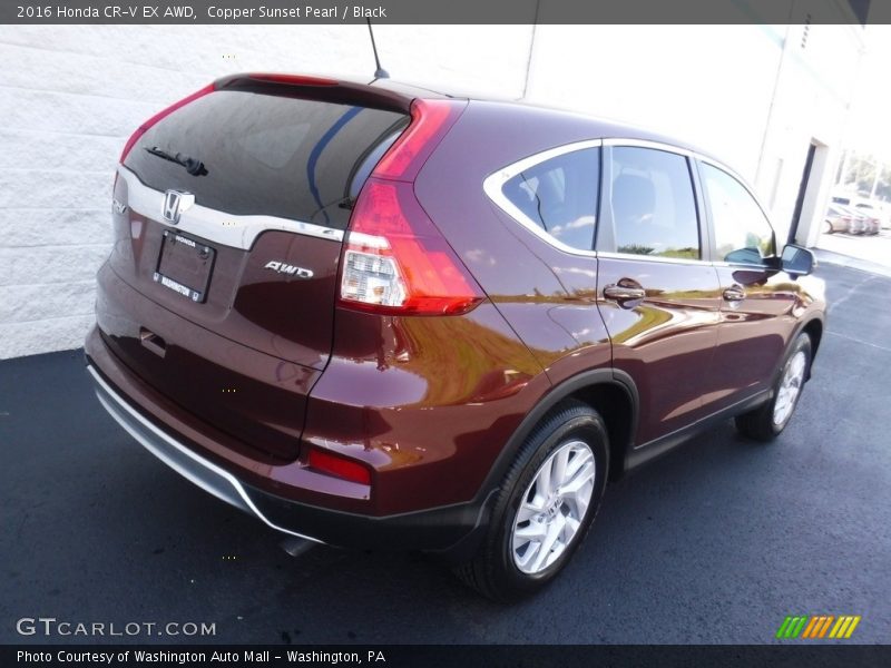 Copper Sunset Pearl / Black 2016 Honda CR-V EX AWD