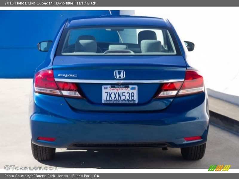 Dyno Blue Pearl / Black 2015 Honda Civic LX Sedan