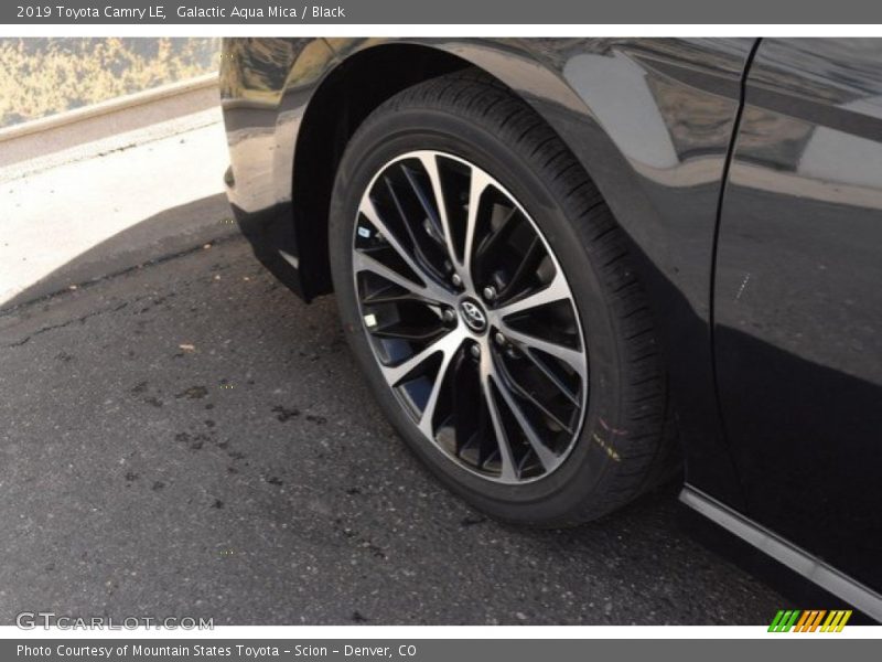 Galactic Aqua Mica / Black 2019 Toyota Camry LE
