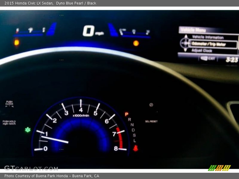 Dyno Blue Pearl / Black 2015 Honda Civic LX Sedan