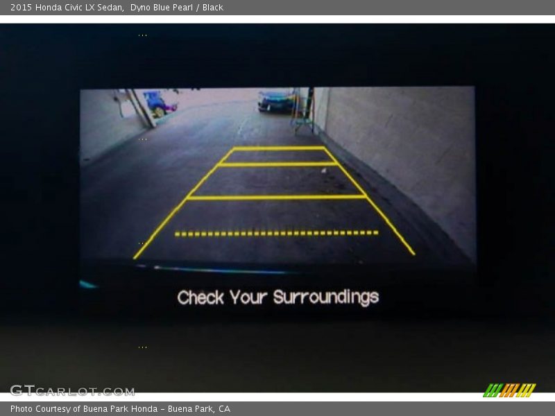Dyno Blue Pearl / Black 2015 Honda Civic LX Sedan