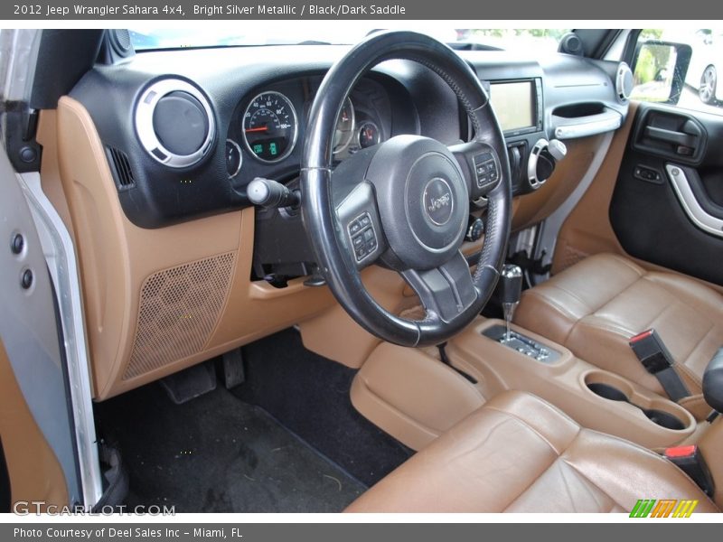 Bright Silver Metallic / Black/Dark Saddle 2012 Jeep Wrangler Sahara 4x4