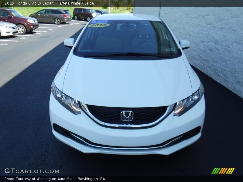 Taffeta White / Beige 2015 Honda Civic LX Sedan