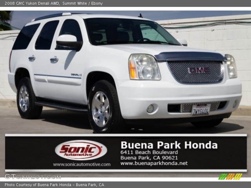Summit White / Ebony 2008 GMC Yukon Denali AWD