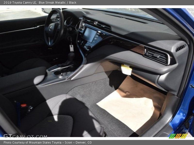 Blue Streak Metallic / Black 2019 Toyota Camry LE