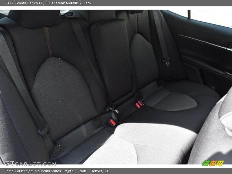 Blue Streak Metallic / Black 2019 Toyota Camry LE