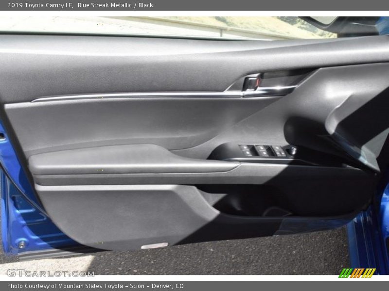 Blue Streak Metallic / Black 2019 Toyota Camry LE