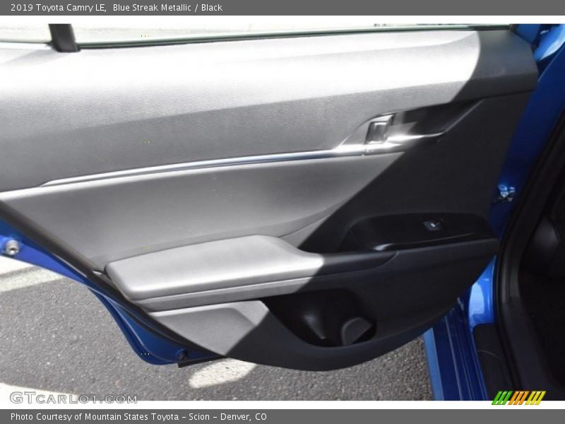 Blue Streak Metallic / Black 2019 Toyota Camry LE