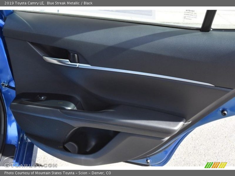 Blue Streak Metallic / Black 2019 Toyota Camry LE