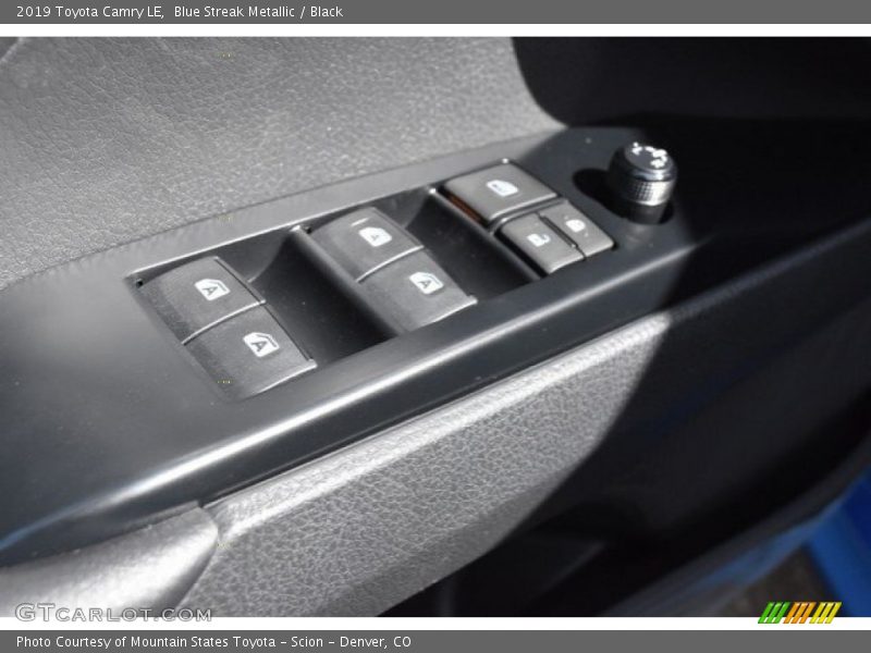 Blue Streak Metallic / Black 2019 Toyota Camry LE