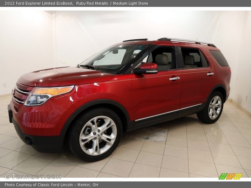 Ruby Red Metallic / Medium Light Stone 2013 Ford Explorer Limited EcoBoost