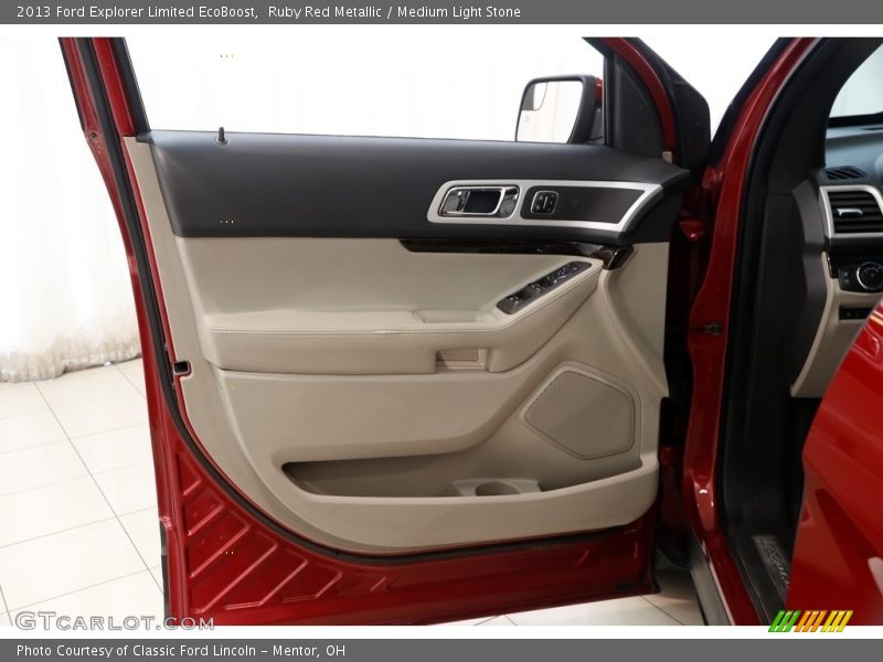 Ruby Red Metallic / Medium Light Stone 2013 Ford Explorer Limited EcoBoost