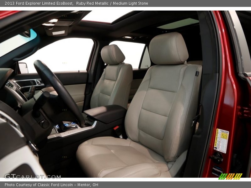 Ruby Red Metallic / Medium Light Stone 2013 Ford Explorer Limited EcoBoost