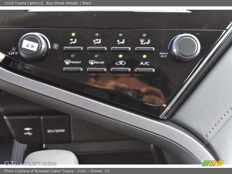Blue Streak Metallic / Black 2019 Toyota Camry LE