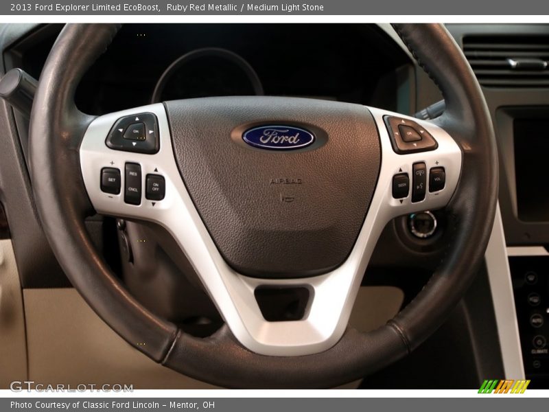 Ruby Red Metallic / Medium Light Stone 2013 Ford Explorer Limited EcoBoost