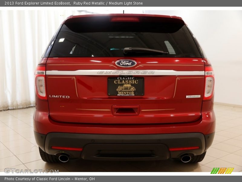 Ruby Red Metallic / Medium Light Stone 2013 Ford Explorer Limited EcoBoost