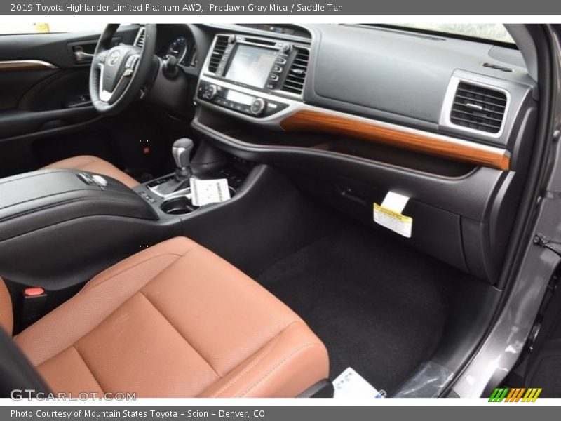 Predawn Gray Mica / Saddle Tan 2019 Toyota Highlander Limited Platinum AWD