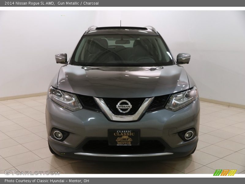 Gun Metallic / Charcoal 2014 Nissan Rogue SL AWD