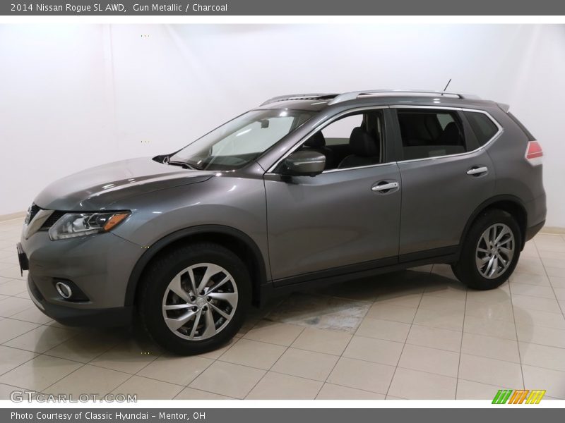 Gun Metallic / Charcoal 2014 Nissan Rogue SL AWD