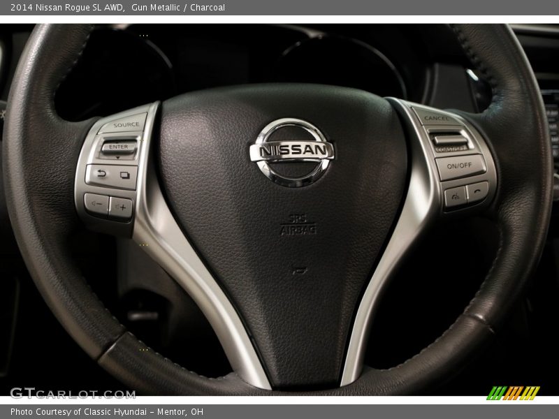 Gun Metallic / Charcoal 2014 Nissan Rogue SL AWD